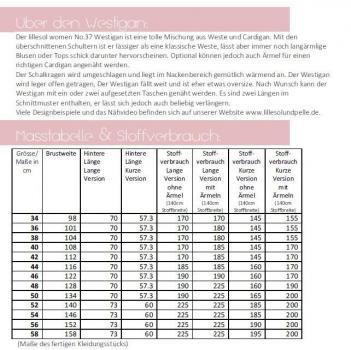 Papierschnittmuster lillesol women No.37 Westigan